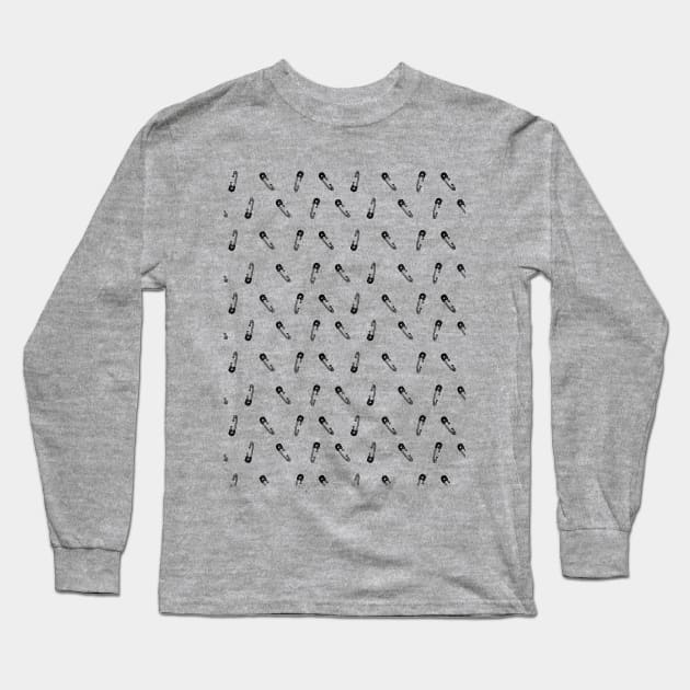 safety pin pattern Long Sleeve T-Shirt by aLouro